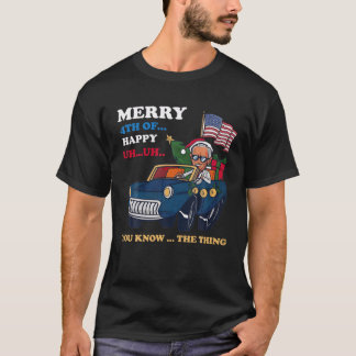 Lustigt 4:e juli, Joe Biden förvirrade Merry Lyckl T Shirt