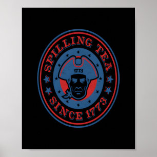 Lustigt 4:e juli kolonialspilling Tea sedan 1773 Poster