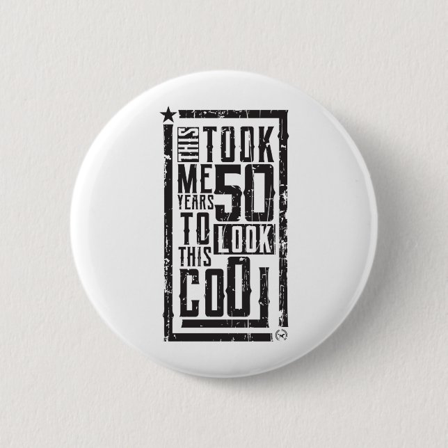 Lustigt 50-dagars bidagarsgåva från födelsedag 50  knapp (Framsida)