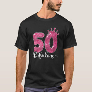Lustigt 50:e födelsedag Fabulous 50 år gammal föde T Shirt