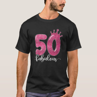 Lustigt 50:e födelsedag Fabulous 50 år gammal föde T Shirt