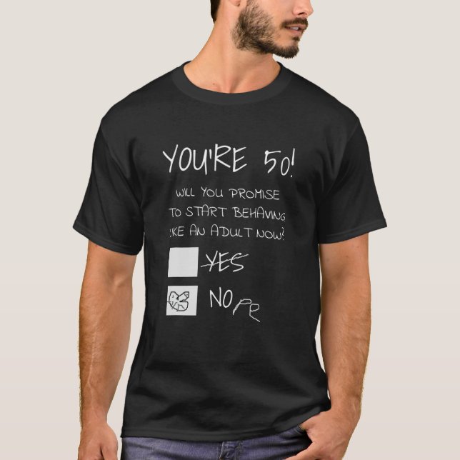 Lustigt 50:e födelsedag Gag Gift Idea 50 år gammal T Shirt (Framsida)