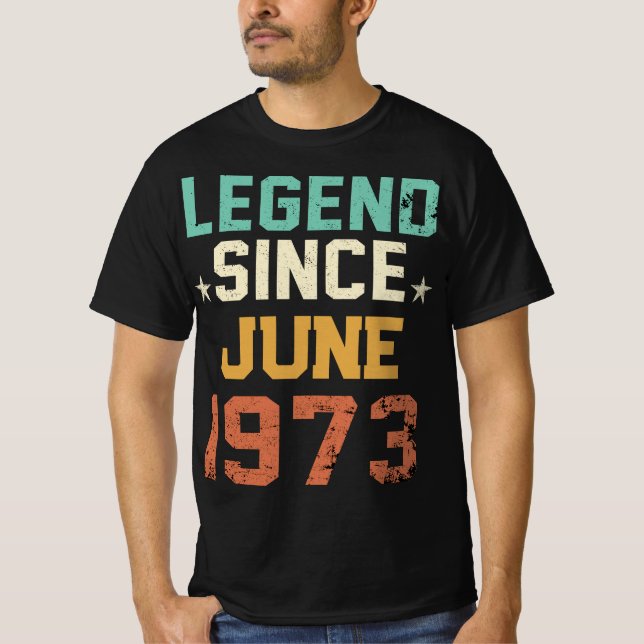 Lustigt 50:e födelsedag med 50 grader sedan 1973 t shirt (Framsida)