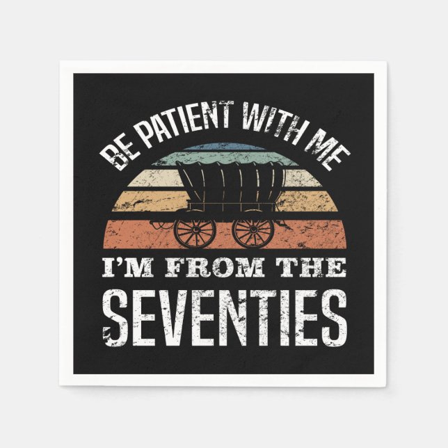 Lustigt 50:e födelsedagen jag är från 1970-talet pappersservett (Framsidan)