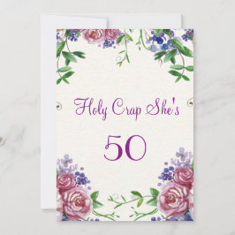 Lustigt, 50:e Födelsedagsfest inbjudan