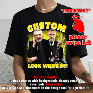 Lustigt 50:e födelsedagshuset, se vem som är 50!, t shirt