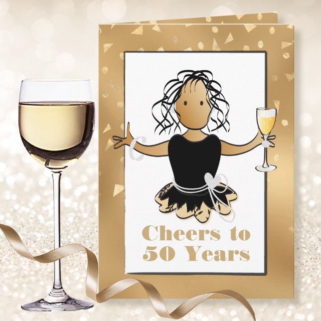 Lustigt 50 Sassy Glamous Ethnic 50:e födelsedagen Kort (Skapare uppladdad)