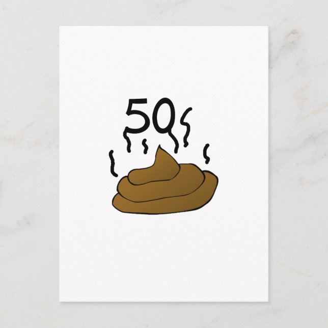 Lustigt, 50 stänkar 50:e födelsedag vykort (Framsida)