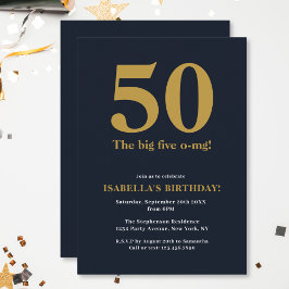 Lustigt 5 O-MG Humous Birday Inbjudningar