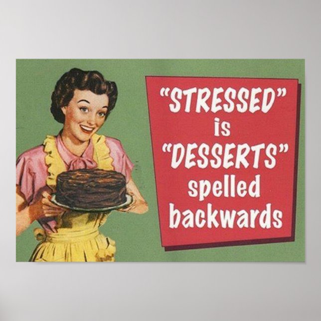 Lustigt 60-årens stil-kvinnor poster (Framsidan)