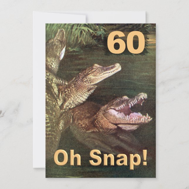 Lustigt 60:e Födelsedagsfest inbjudan (Framsida)