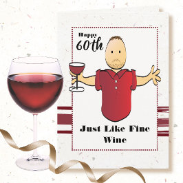 Lustigt 60:e födelsedagstidningen Manlig Tecknad R Kort