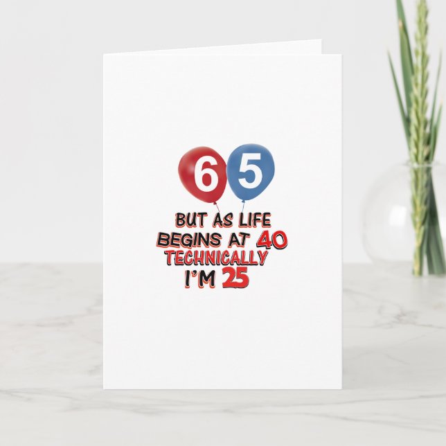 Lustigt 65e födelsedag kort (Framsida)
