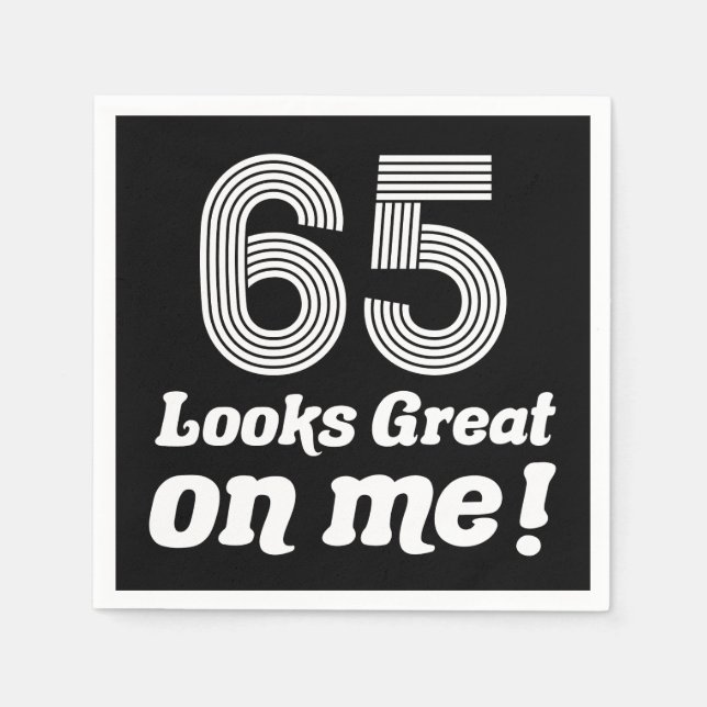 Lustigt 65e födelsedag pappersservett (Framsidan)