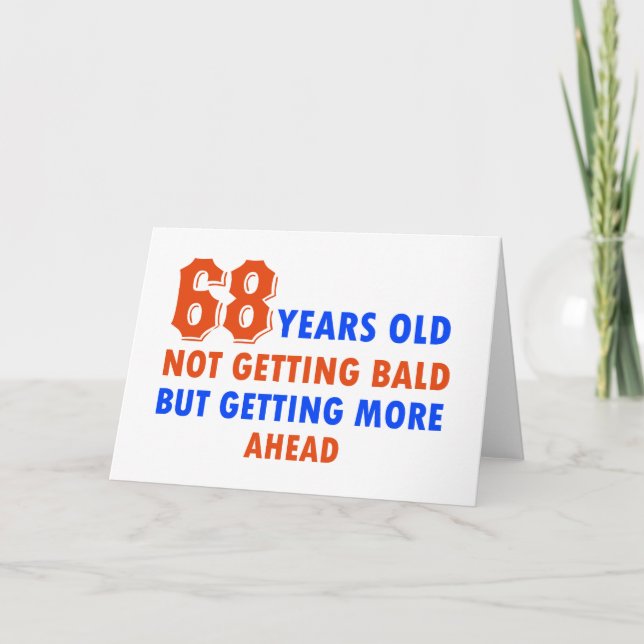 Lustigt 68-årsjubileum kort (Framsida)