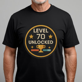 Lustigt 70:e födelsedagsspel Nivå 70 upplåst T Shirt