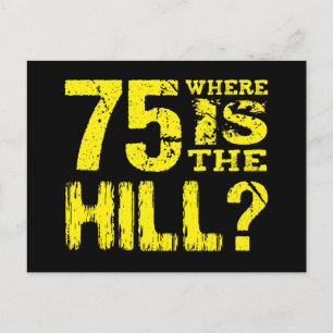 Lustigt 75:e år födelsedag Spara datum V01G Meddelande Vykort