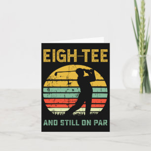 Lustigt 80:e födelsedagen Golf Pun Golfing 80-årig Kort