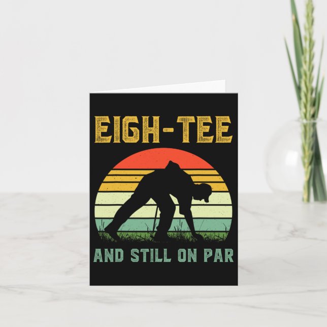 Lustigt 80:e födelsedagen Golf Pun Golfing 80-årig Kort (Framsida)