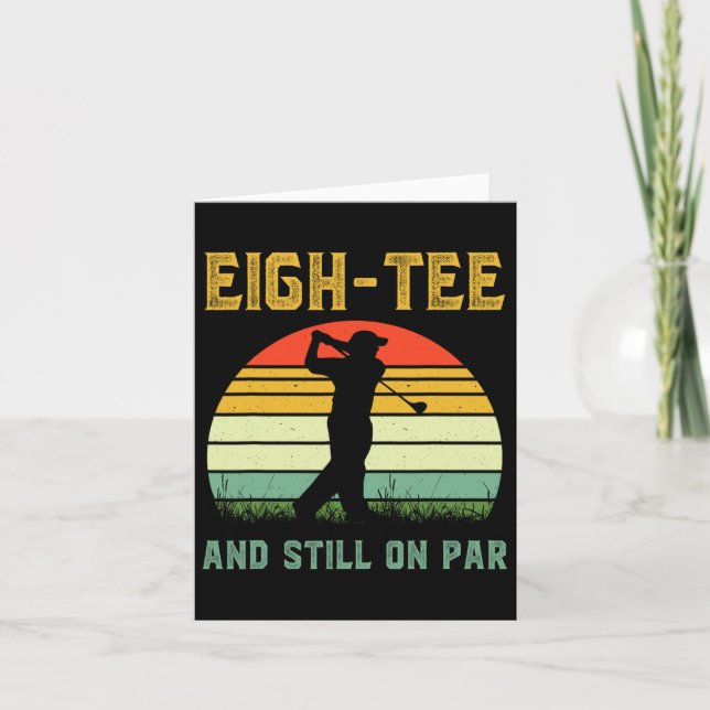 Lustigt 80:e födelsedagen Golf Pun Golfing 80-årig Kort (Framsida)