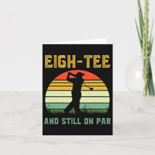 Lustigt 80:e födelsedagen Golf Pun Golfing 80-årig Kort