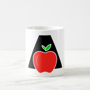 Lustigt A för äpple Kaffemugg