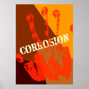 Lustigt abstrakt för korrosion poster