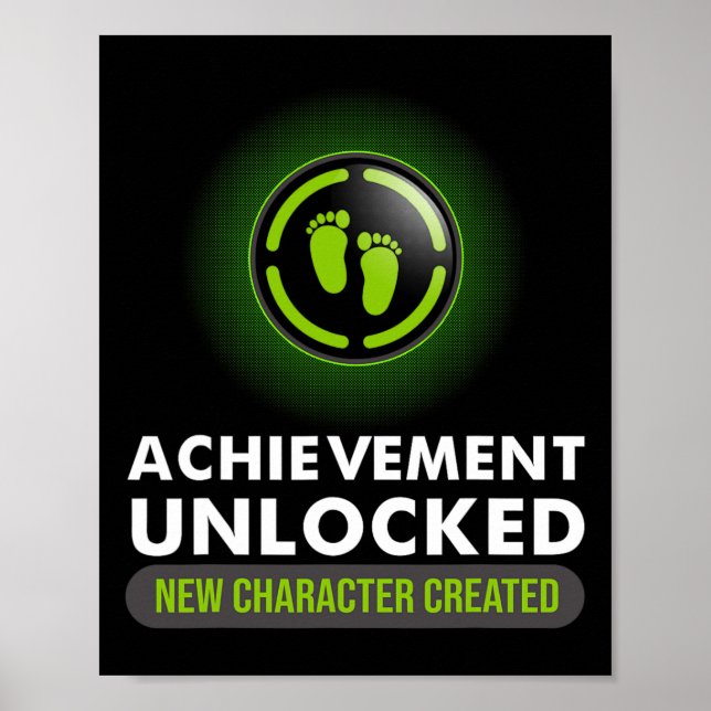 Lustigt Achievement Unlock Gift Par Video Game Poster (Framsidan)