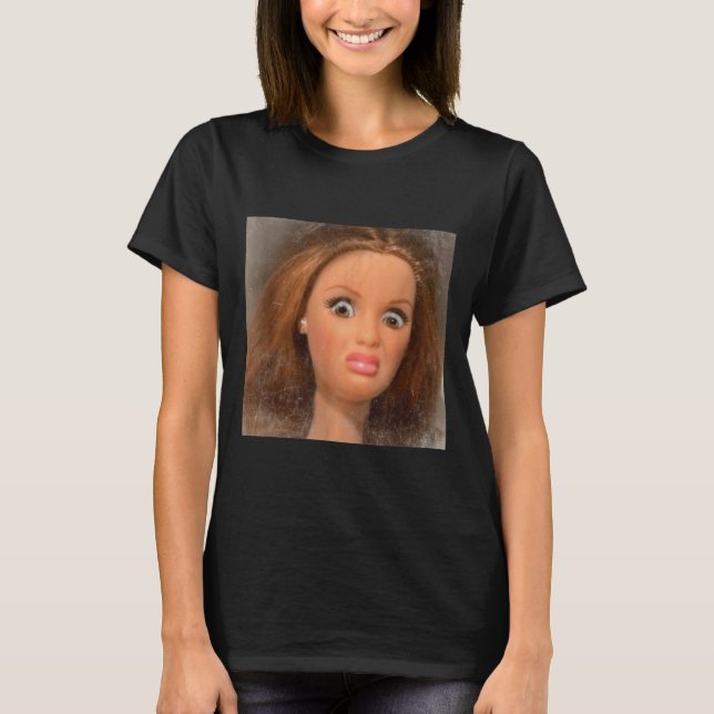 Lustigt äckligt Doll Ansikte Meme _1 T Shirt (Framsida)
