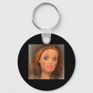 Lustigt äckligt Doll Ansikte Meme Nyckelring