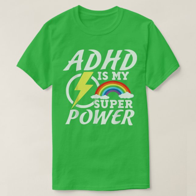Lustigt ADHD är min strömsnåla människa med ADHD-T T Shirt (Design framsida)