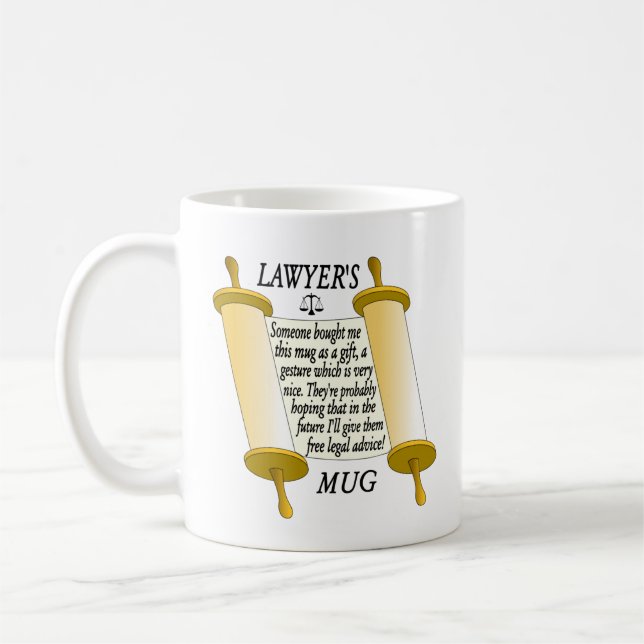  Lustigt advokaters Mugg. Lawyer Kaffemugg (Vänster)