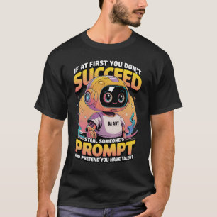 🤖 Lustigt Ai-bildsmeddelande stöld Sarcastic Memo T Shirt