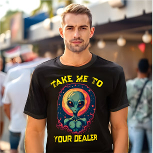 Lustigt Alien Meme T-Shirt "Ta mig till din återfö