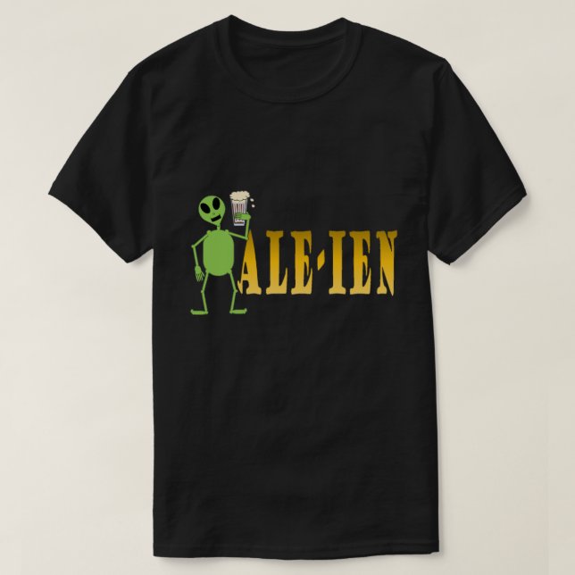 Lustigt Alien Shirt T Shirt (Design framsida)