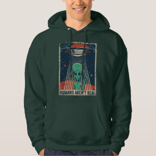 Lustigt Alien UFO:s rymdkonspiration Hoodie