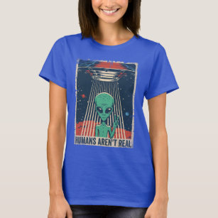 Lustigt Alien UFO:s rymdkonspiration T Shirt