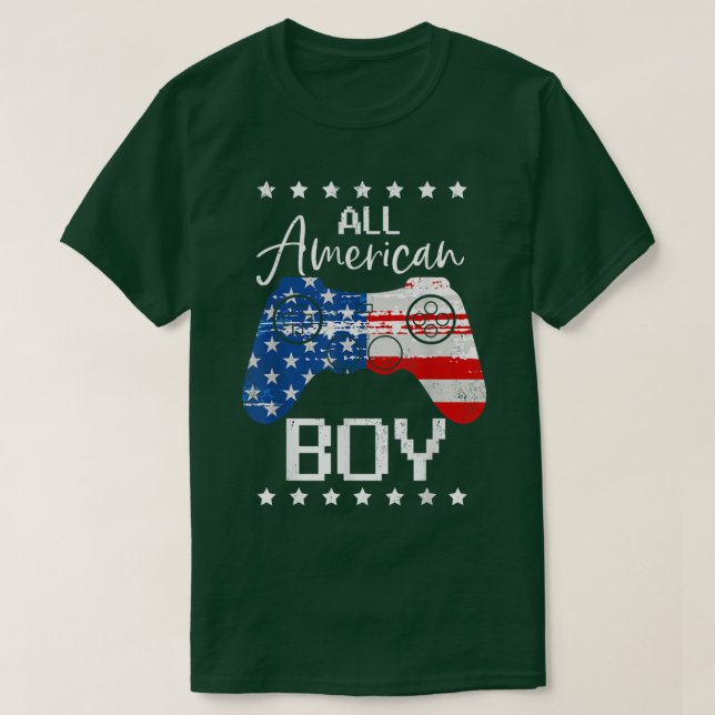 Lustigt Alla amerikanska pojkar 4:e juliSon Video  T Shirt (Design framsida)