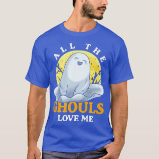 Lustigt alla Ghouls Kärlek Me Cute Ghost Hallowee T Shirt