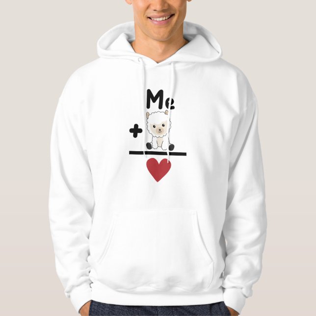 Lustigt alpreakomformningsformat för Djur älskare Hoodie (Framsida)