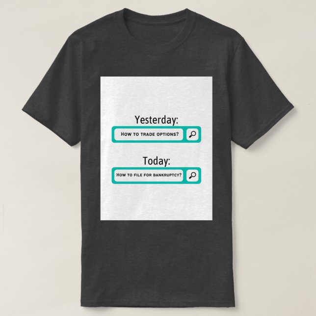 Lustigt alternativ för handel på handelsdagen i La T Shirt (Design framsida)