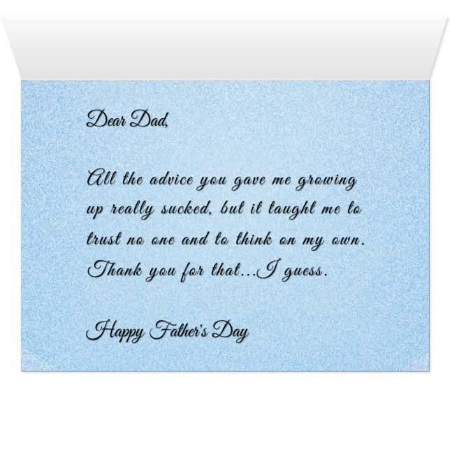 Lustigt alternativt dåligt rådgivningskort OBS kort (Insidan Horizontal (UnderSidan))