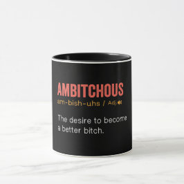 Lustigt Ambitchous Definition Mugg