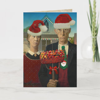 Lustigt American Gothic Helgdag Fruitaka Advice Helgkort