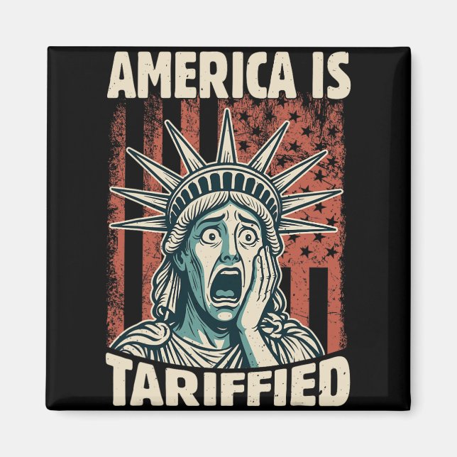 Lustigt Amerika är så Tarifnummer 1 Magnet (Framsidan)