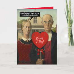 Lustigt amerikanskt Gothic Valentine är på Main Ma Helgkort