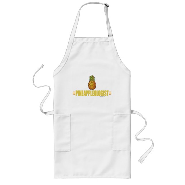 Lustigt ananas Älskare Långt Förkläde (Framsidan)