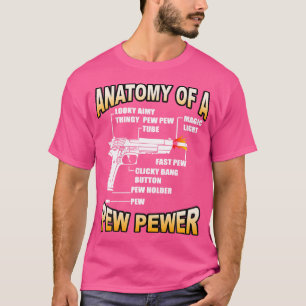 Lustigt anatomi hos en liten pewer Gun Ammo Weapon T Shirt