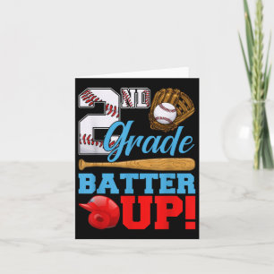 Lustigt andra Klass-batter upp Baseball första dag Kort
