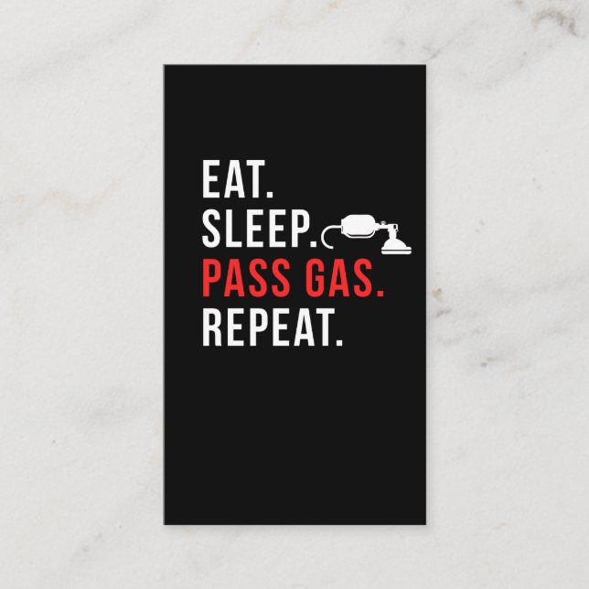 Lustigt anestesiolog Anestesi Nurse Gas Pass Visitkort (Framsida)